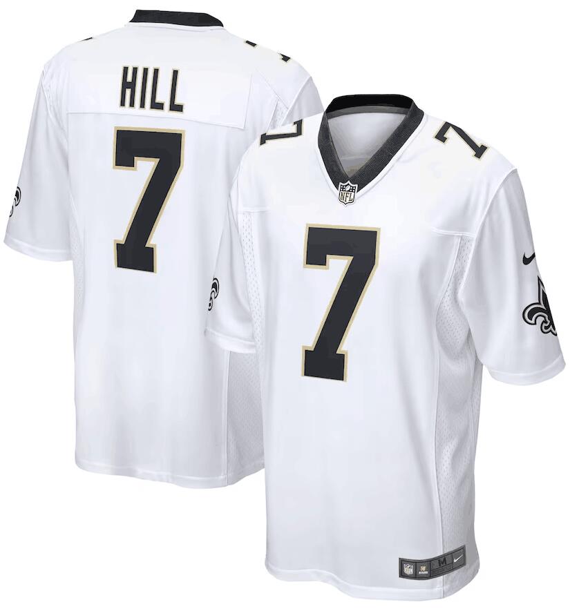 Youth New Orleans Saints #7 Taysom Hill White Limited Stitched Game Jersey Youth New Orleans Saints #7 Taysom Hill White Limited Stitched Game Jersey